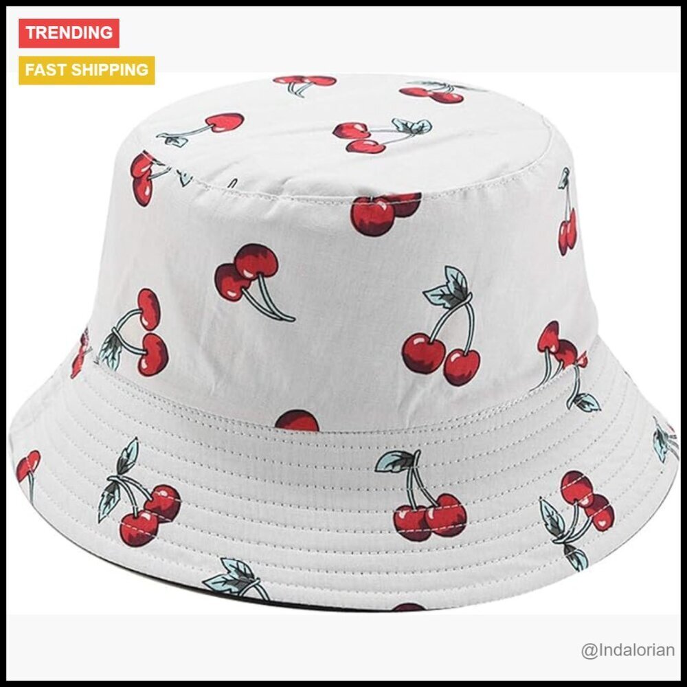 Reversible Bucket Hat Lightweight Polyester Sun Protection Rollable Travel